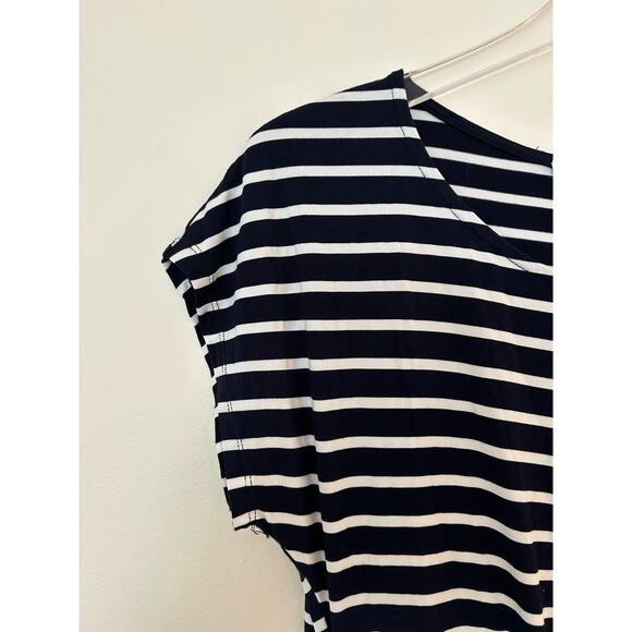 She and Sky Navy Blue Knot Front Nautical T-Shirt Dress Size Small - Picture 5 of 7